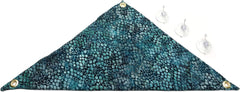 Hammock for Bearded Dragons, Blue Scales Fabric with Suction Cup Hooks