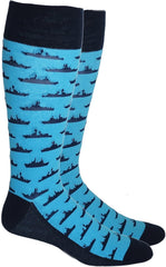 vangobeauty Men's Dress Socks Navy Warship Size 8-13