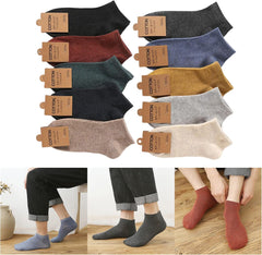 10 Pairs Mens Basic Solid Color Short Tube Boat Socks Low Cut Breathable Casual Ankle Socks Hosiery Streetwear