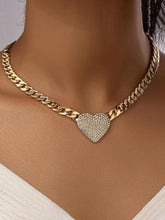 Rhinestone Heart Chain Women Parties Present