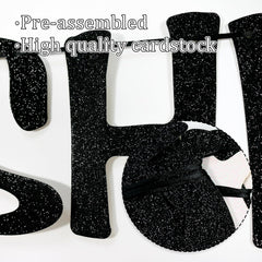 Halloween Party Decorations, Ghouls Just Wanna Have Fun Banner, Halloween Party Supplies, Black and White Glitter