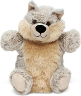 DolliBu Wolf Plush Hand Puppet for Kids - Soft Plush Stuffed Animal Hand Puppet Toy for Puppet Show Games & Puppet Theaters for Kids, Adult's Cute Puppets Educational Toy to Teach Children & Toddlers