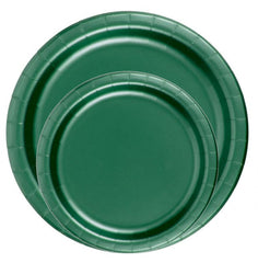 Plates 7" Paper Dessert Plates Wax Coated - Hunter Green