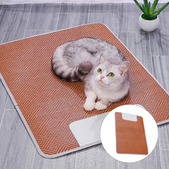 Cooling pad,Breathable Mat Woven Rattan Pad for Dog and Cats Comfortable Bed Cushions with Option Size Easy to