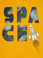 Gold Toddler Boy Space Fleece Top