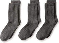 Jefferies Socks Boys 8-20 Rib Crew Socks 3 Pair Pack