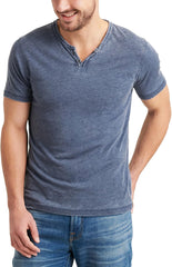 Lucky Brand Men's Venice Burnout Notch Neck Tee