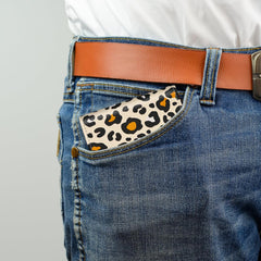 RFID Blocking Leather Wallet for Men Women, Bifold Multifunctional Card Holder Wallet with 12 Card Slots and Large Cash Compartment, Stylish Thin Purse with Top Open, Small Photo Album-Leopard