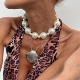 Chunky Gold Starfish Necklace with Puka Pearl for Women Layered Beach Jewelry Jewelry