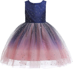 Glamulice Princess Sparkle Tulle Dress Little/Big Girls A Line Bridesmaid Wedding Birthday Party Pageant Tutu Dresses