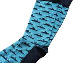 vangobeauty Men's Dress Socks Navy Warship Size 8-13