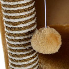 Mool Deluxe Cylinder Cat Scratching Tree/Post Activity Centre, 58 cm, Gold Sand