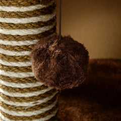 Mool Deluxe Cylinder Cat Scratching Tree/Post Activity Centre, 58 cm, Dark Brown