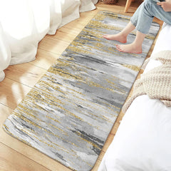 JAWO Teal Modern Abstract Art Bath Mat for Bathroom, Sage Green Quick Dry and Super Absorbent Bath Rugs, Ombre Abstract Aesthetic Non Slip Floor Mat for Kitchen Bedroom Inchesdoor,16x24Inches