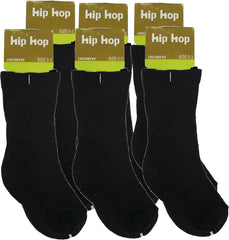 Little Boys Ribbed Crew Cotton Dress Socks 6-Pack