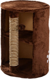 Mool Deluxe Cylinder Cat Scratching Tree/Post Activity Centre, 58 cm, Dark Brown