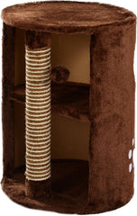 Mool Deluxe Cylinder Cat Scratching Tree/Post Activity Centre, 58 cm, Dark Brown