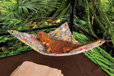 Hammock for Bearded Dragons, Asian Flowers Fabric with Suction Cup Hooks