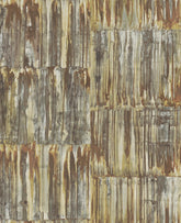 A-Street Prints 2540-24065 Patina Panels Yellow Metal Wallpaper Patina Panels Metal Wallpaper