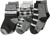 Jefferies Socks Boy's Argyle Stripe Crew 3 Pair Pack