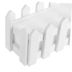 POPETPOP Artificial Flower Planter with Wooden Fence Foam Insert Versatile Window Planter for Home Offices Commercial Spaces Quick Setup for Stunning Floral Arrangements
