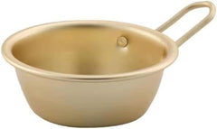 Aluminum Bowl Korean Yellow Bowl with Handle Traditional Drinking Rice Wine for Home Kitchen Cooking Food Plate Dish