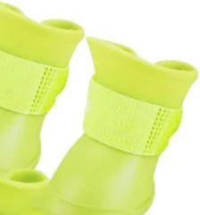 ZJchao Dog Shoes, 4 Pcs Dog Silicone Boot Skidproof Soft Dog Rain Shoes Dog Paws Booties Outdoor Footwear Dog Boots Dog Rain Boots with Thickened Non Slip Sole for Dogs Puppy (S)