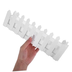 POPETPOP Artificial Flower Planter with Wooden Fence Foam Insert Versatile Window Planter for Home Offices Commercial Spaces Quick Setup for Stunning Floral Arrangements