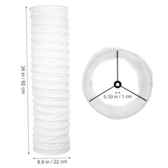 Paper Floor Lamp Shade Japanese Style Rice Paper Floor Lamp Cover Barrel Chandelier Protector for Desk Wall (No Base)