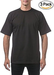 Pro Club Men's 3-Pack Heavyweight Cotton Short Sleeve Crew Neck T-Shirt