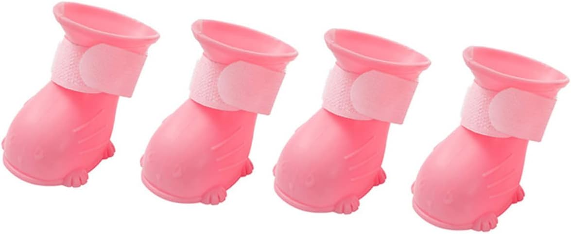 4pcs Dog Rain Shoes Slip Pet Boots for Rainy Days Comfortable Durable Puppy Footwear for Outdoor Activities