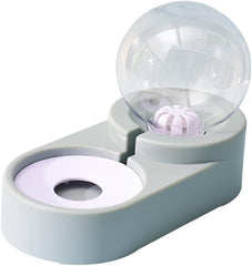 POPETPOP Automatic Double Bowl Pet Water Feeder Blue Non Spill Water Dispenser for Dogs and Cats Safe High Density Material Smooth Surface for Home and Pet Shops