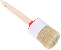 1Pc Round Bristle Brush with Wooden Handle Oil Painting Brush for Basting Grilling and Cooking for All Hand for Present Giving