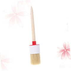 Yardwe 1Pc Bristle Brush with Wooden Handle Round Oil Painting and BBQ Brush for Cooking Versatile for Watercolor Painting Ergonomic Design Reduces Fatigue