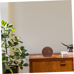 Uonlytech Vintage Metal Globe Lamp Base Walnut Finish Small Decorative Table Lamp Base Easy to Install Replacement Shade