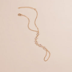 Gold Hand Chain Bracelet for Women Ring Beach Summer Jewelry Gifts