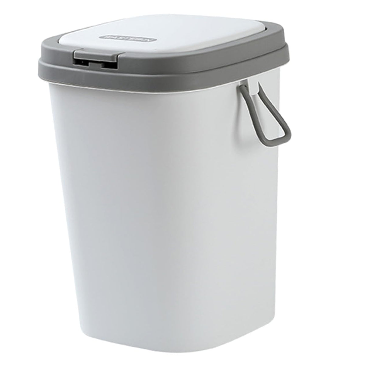 Nordic Style Press Type Trash Can with Lid Plastic Waste Bin for Bathroom Kitchen and Living Room Compact Household Garbage Container