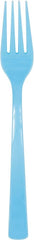 Powder Blue Solid Plastic Forks (18ct) - Durable & Elegant Party Cutlery - Perfect For Parties, Picnics & Every Occasion