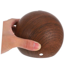 Uonlytech Vintage Metal Globe Lamp Base Walnut Finish Small Decorative Table Lamp Base Easy to Install Replacement Shade