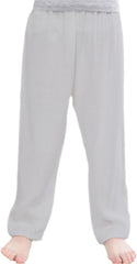Summer Boys and Girls Cotton Pants Children's Baby Loose Silk Trousers Gray