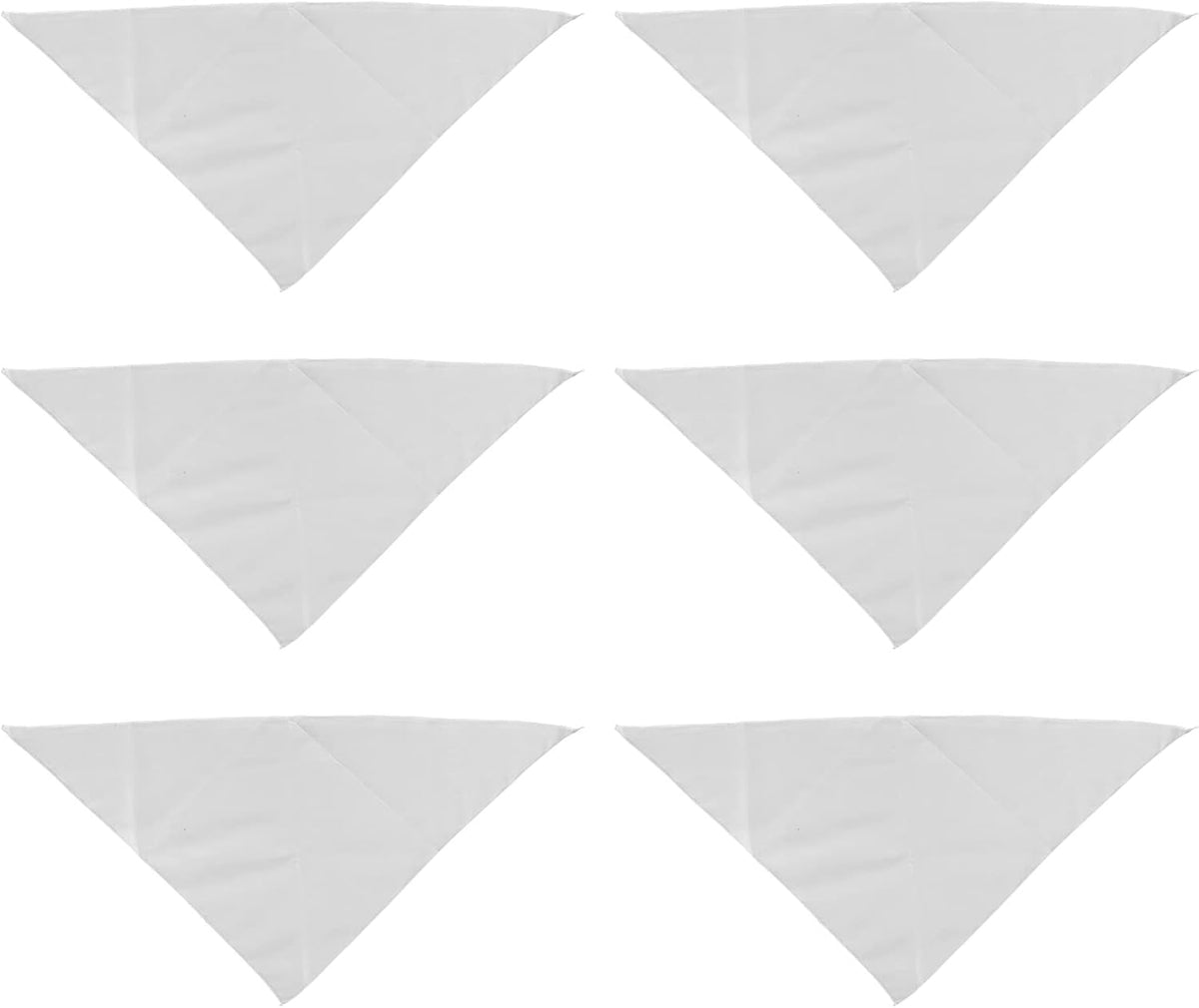 6 Pcs Sublimation Blank Pet Bandana Heat Transfer Washable DIY Triangle Dog Scarf Bibs Kerchief for Puppy Cats, White