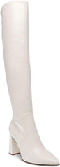 Wild Pair Womens EILEENE Faux Leather Pointed Toe Knee-High Boots