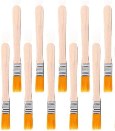 10Pcs Paint Brush 5 Inch Trim Painting Tool Soft Bristle with Wood Handle Small Paint Brushes for Walls,Touch Up,Fences, Edge Painting Tool,Paint Application Tools,Household Bristle Paint Brushes