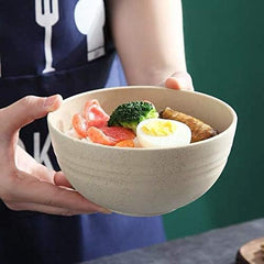 Unbreakable Cereal Bowls - 24 Oz Natural Wheat Straw Bowls For Kitchen, Microwave & Dishwasher Use – Biodegradable bowl, Eco-friendly Tableware Noodle, Rice, Soup Bowls Set of 4