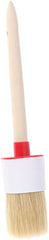 Mipcase 1Pc Wooden Handle Round Bristle Brush for BBQ Oil Painting and Crafting Versatile Brush for Grease and Watercolor Painting Ergonomic Design Reduces Fatigue