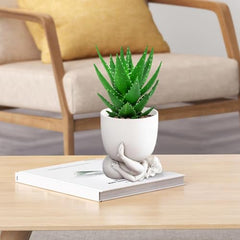 Sculpture Planter - Artistic Body Plants Vase, Stylish Torso Flower Pot | Handmade Face Statue Planter Elegant Bust Head Pot, Decorative Female Form Planter For Desktops Indoors Outdoor Gardens Accent