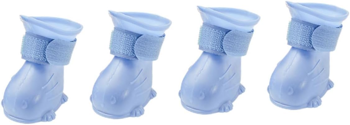 4pcs Dog Rain Boots Dog Shoes for Rainy Days Lightweight Tep Material for Pet Footwear