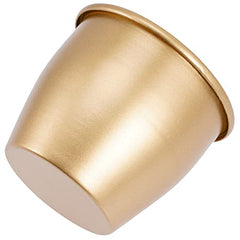 BESPORTBLE Gold Metal Flower Pot for Indoor Plants Small Iron Planter Drainage Decorative Succulent Container for Home and Garden