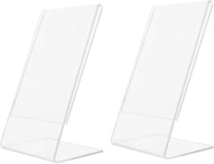 Ciieeo 2Pcs Acrylic Photo Frame Display Stand Transparent Desktop Picture Racks for Horizontal Display for Home and Office Protects and Showcases Your Cherished Memories