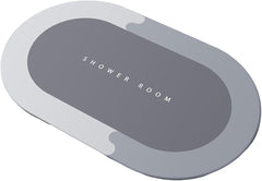 Bath Mat Bathroom Rug Super Absorbent Non Slip Carpet Rubber Backing Quick Dry Stain Resistant Bath Mat Easy Care Clean Shower Rug Bathtub Room Simple Kitchen Doormat